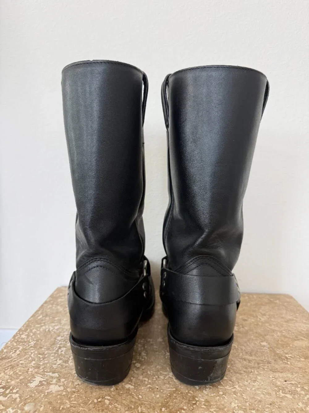 Boulet Black Leather Engineer Boots Made in Canada Men's 8 Motorcycle Biker